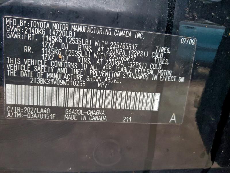 2009 TOYOTA RAV4 LIMIT #3311527255