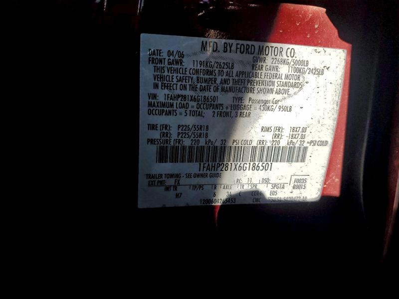 2006 FORD FIVE HUNDR #3306393530