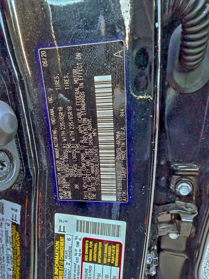 Lot #3311644243 2020 TOYOTA HIGHLANDER