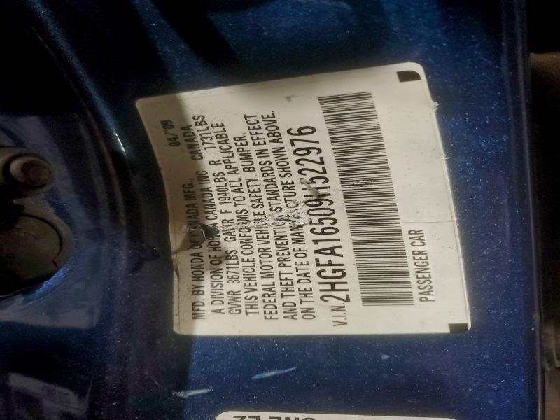 2009 HONDA CIVIC LX #3312423666