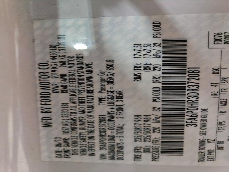 2013 FORD FUSION SE #3301962439