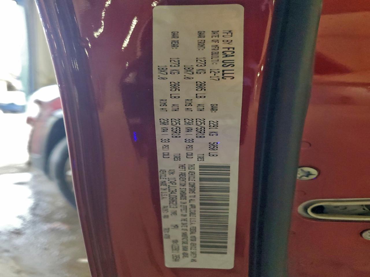 Lot #3303664934 2018 JEEP CHEROKEE L