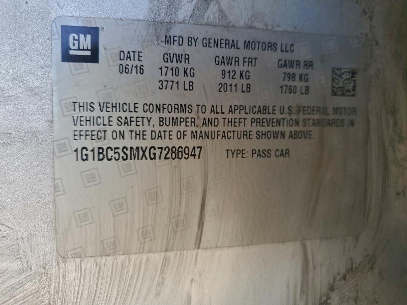 2016 CHEVROLET CRUZE LS #3317806072