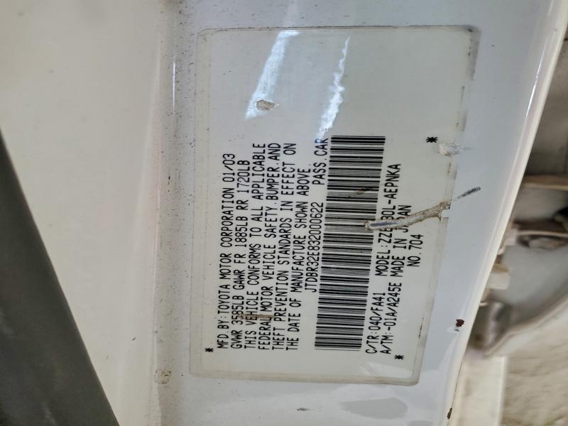 2003 TOYOTA COROLLA CE #3315961228