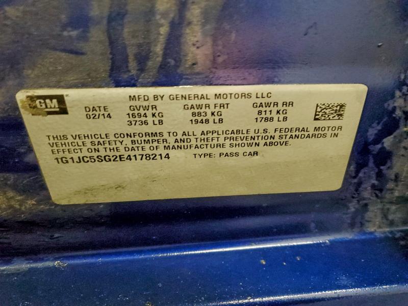 2014 CHEVROLET SONIC LT #3302865889