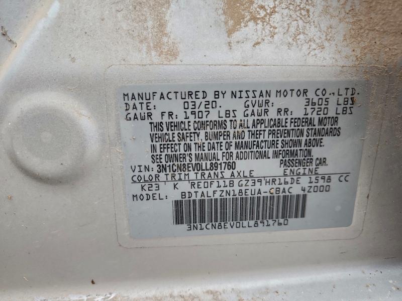 2020 NISSAN VERSA SV #3315758359