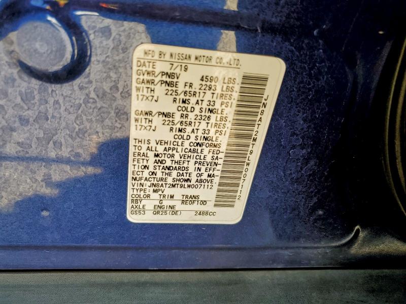 2020 NISSAN ROGUE S #3302699008