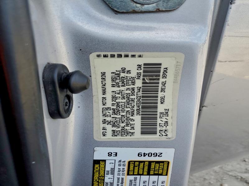 2010 TOYOTA COROLLA BA #3310407981