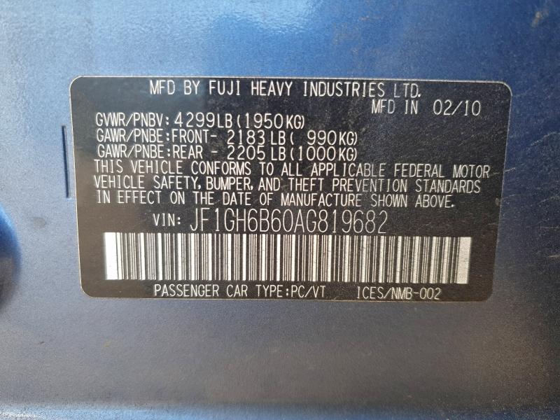 2010 SUBARU IMPREZA 2. #3316948066