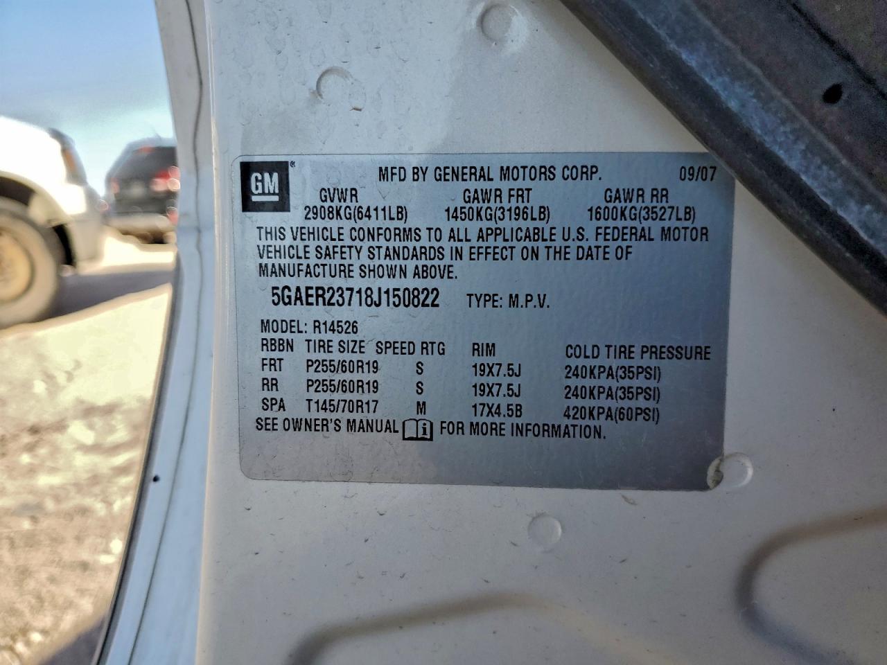 Lot #3302742017 2008 BUICK ENCLAVE CX