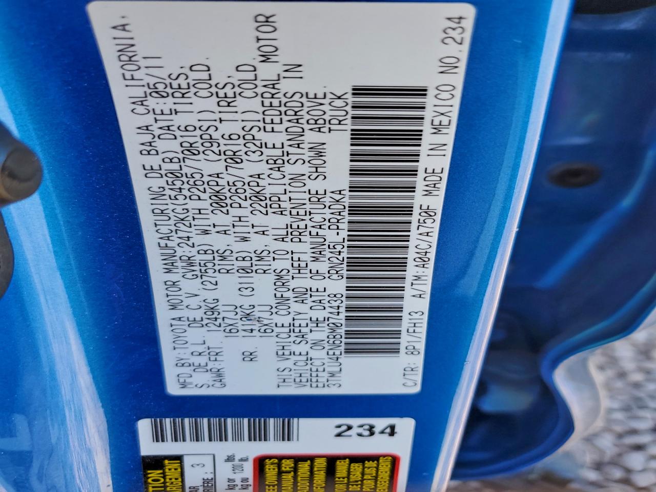 TOYOTA TACOMA DOUBLE CAB