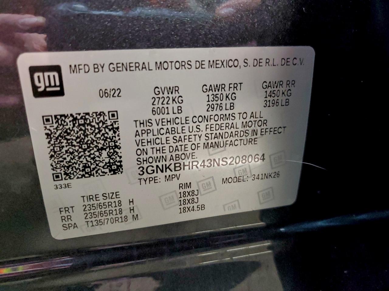 Lot #3308335098 2022 CHEVROLET BLAZER 2LT