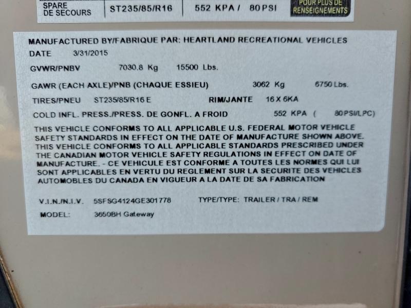 2016 HEART LAND GATEWAY #3303869757