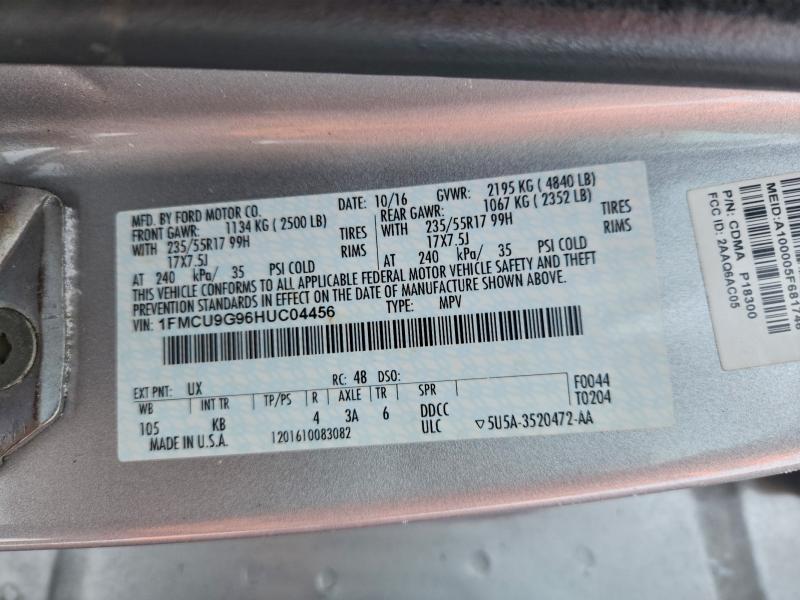 2017 FORD ESCAPE SE #3312560847