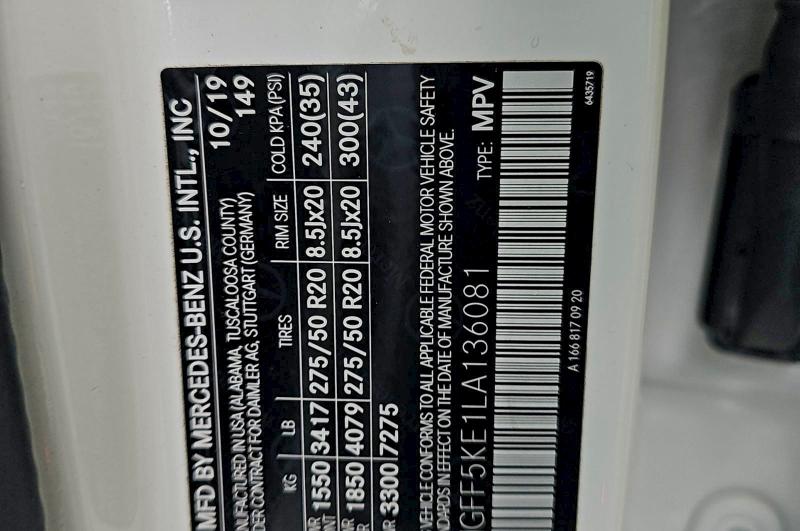 2020 MERCEDES-BENZ GLS 450 4M #3310353954