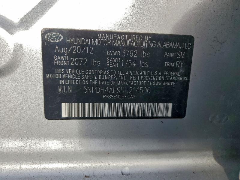2013 HYUNDAI ELANTRA GL #3311496250