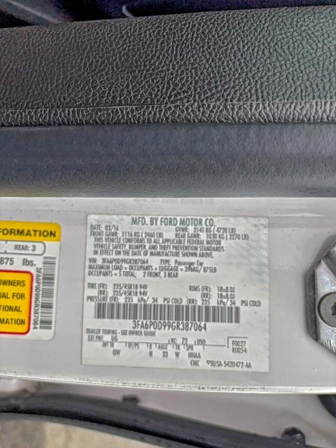 2016 FORD FUSION TIT #3308466303