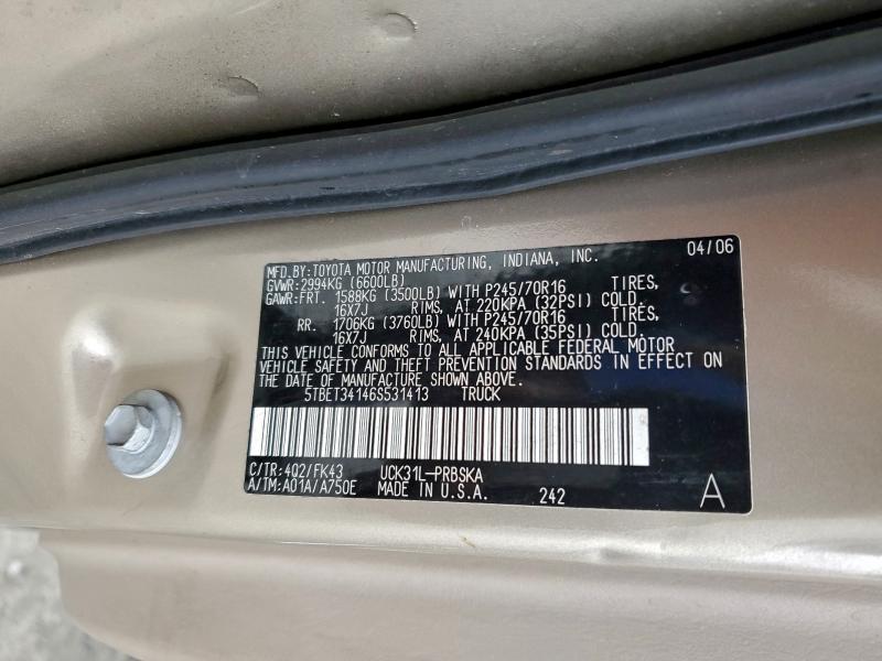 2006 TOYOTA TUNDRA DOU #3317929909