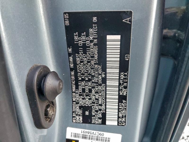 2005 TOYOTA SIENNA XLE #3316736422