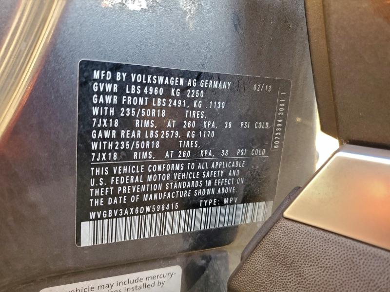 2013 VOLKSWAGEN TIGUAN S #3310347996