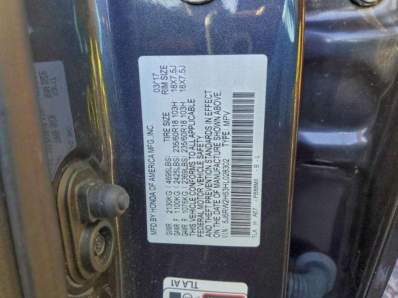 2017 HONDA CR-V EX #3310319065