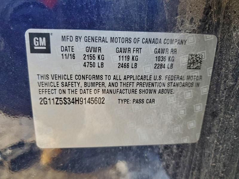 2017 CHEVROLET IMPALA LS #3316712451