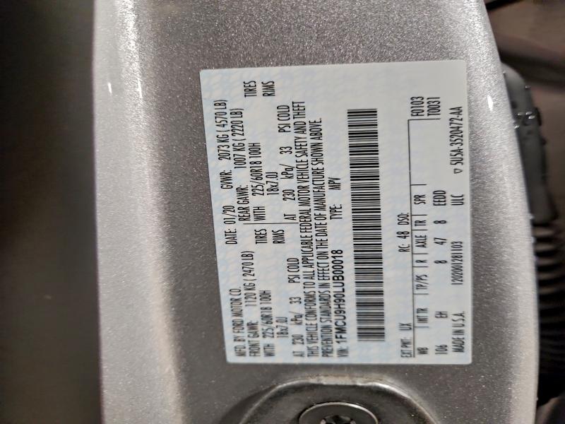 2020 FORD ESCAPE SEL #3305397343