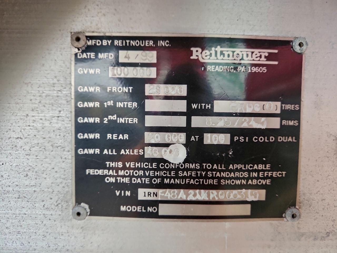 Lot #3304551434 1999 REITNOUER UNKNOWN