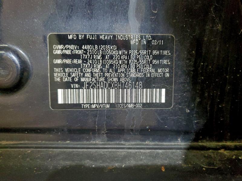 2011 SUBARU FORESTER 2 #3301962618