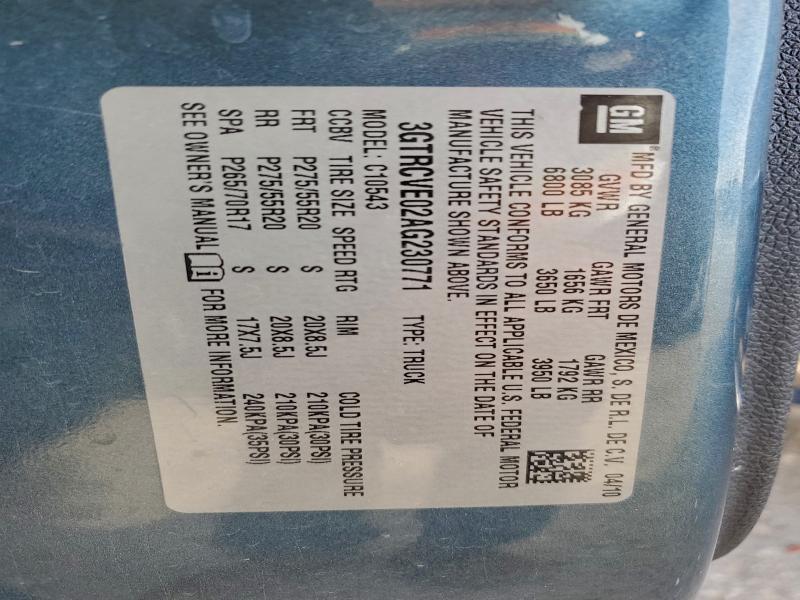 2010 GMC SIERRA C15 #3317085987