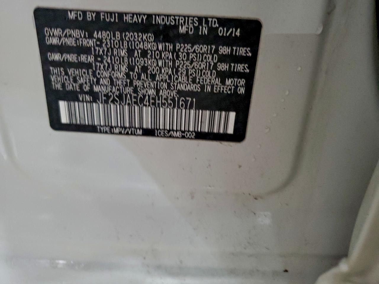 SUBARU FORESTER 2.5I PREMIUM