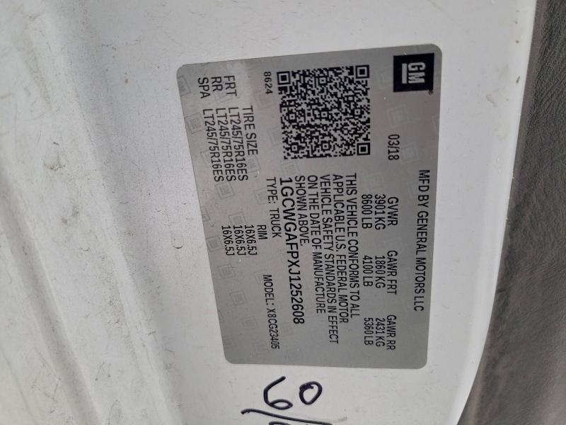 2018 CHEVROLET EXPRESS G2 #3303946689