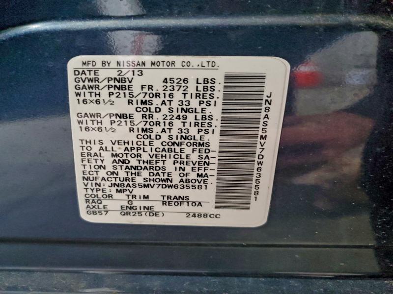 2013 NISSAN ROGUE S #3302699089