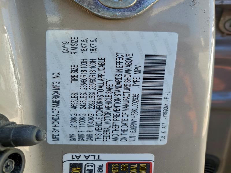 2019 HONDA CR-V EX #3318913920