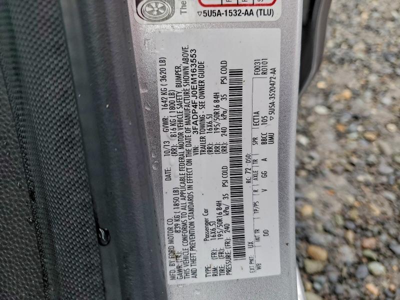 2014 FORD FIESTA TIT #3304550465