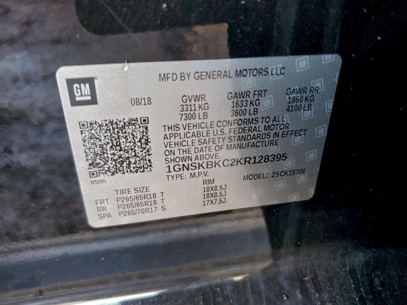 2019 CHEVROLET TAHOE K150 #3311462281