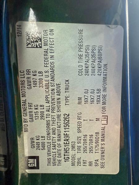 2015 GMC CANYON #3310342008