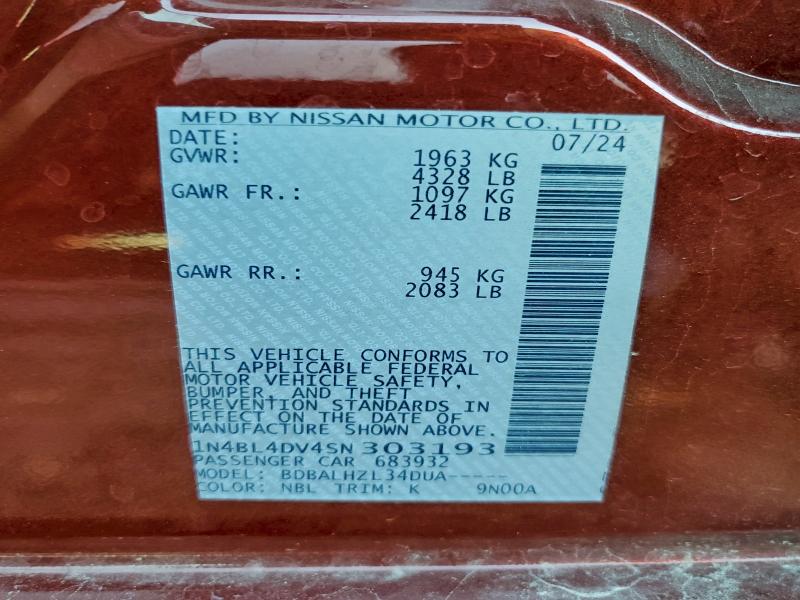 2025 NISSAN ALTIMA SV #3311886184