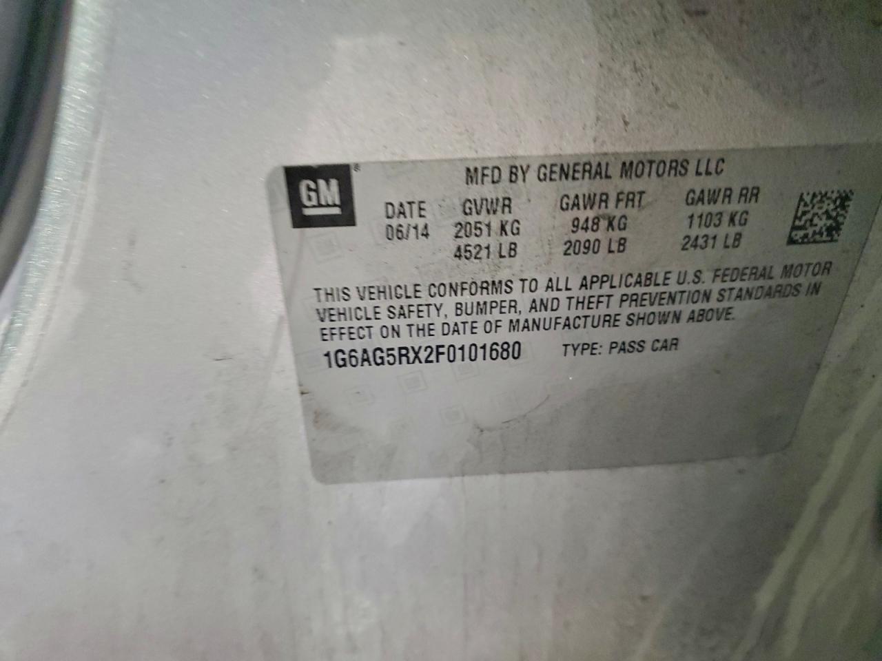 Lot #3317837214 2015 CADILLAC ATS