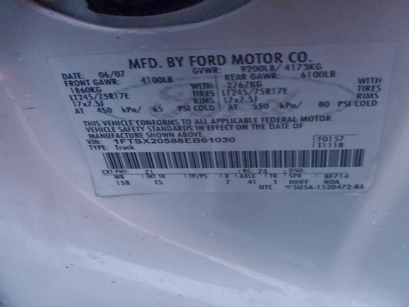 2008 FORD F250 SUPER #3312737119