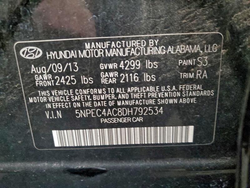 2013 HYUNDAI SONATA SE #3317874916