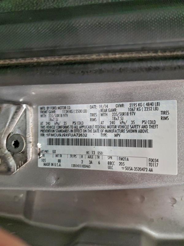 2015 FORD ESCAPE TIT #3304783959