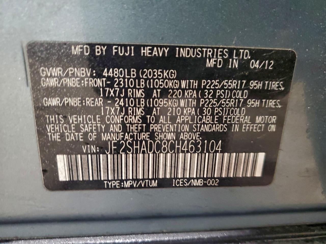 SUBARU FORESTER 2.5X PREMIUM