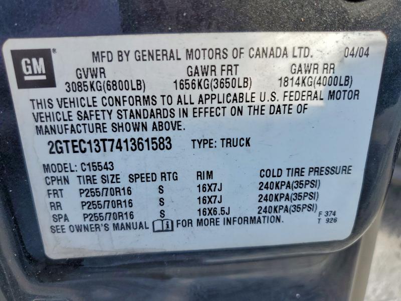 2004 GMC NEW SIERRA #3311469307