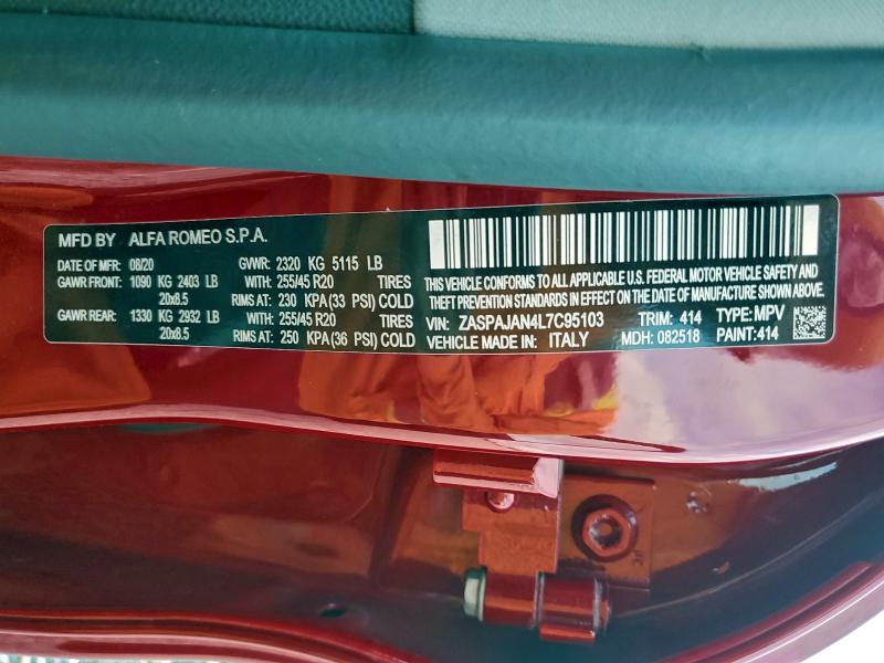 2020 ALFA ROMEO STELVIO #3303541064