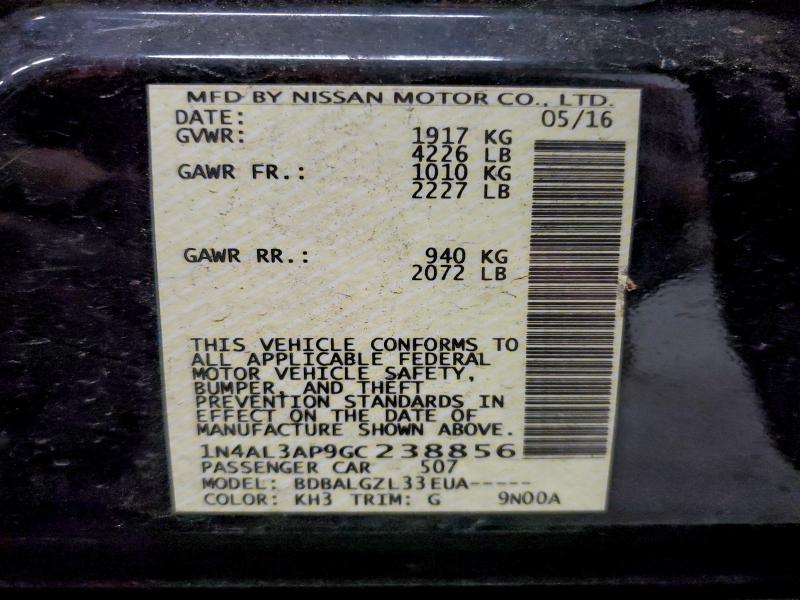 2016 NISSAN ALTIMA 2.5 #3304002655