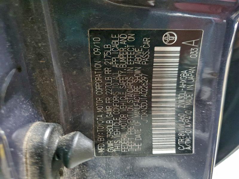 2010 TOYOTA PRIUS #3305393322