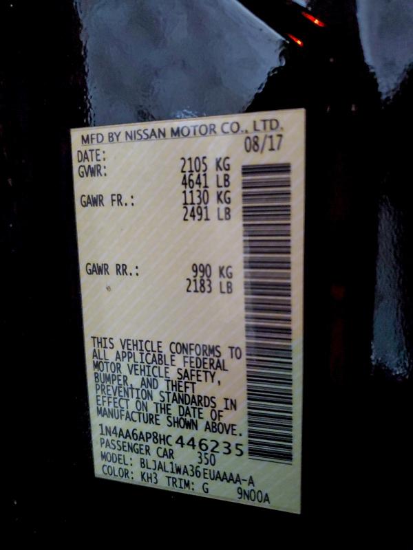 2017 NISSAN MAXIMA 3.5 #3304848555