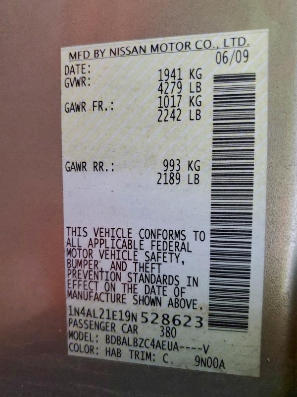 2009 NISSAN ALTIMA 2.5 #3302795906