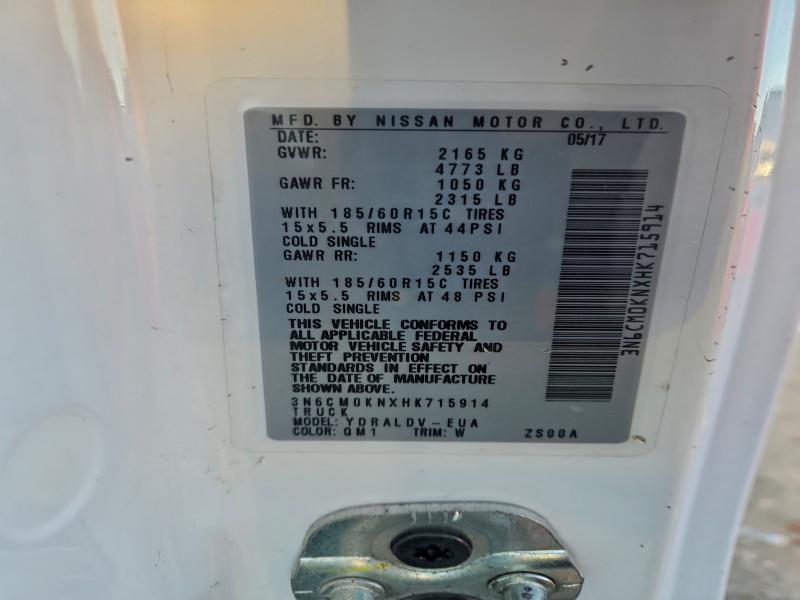 2017 NISSAN NV200 #3305358370